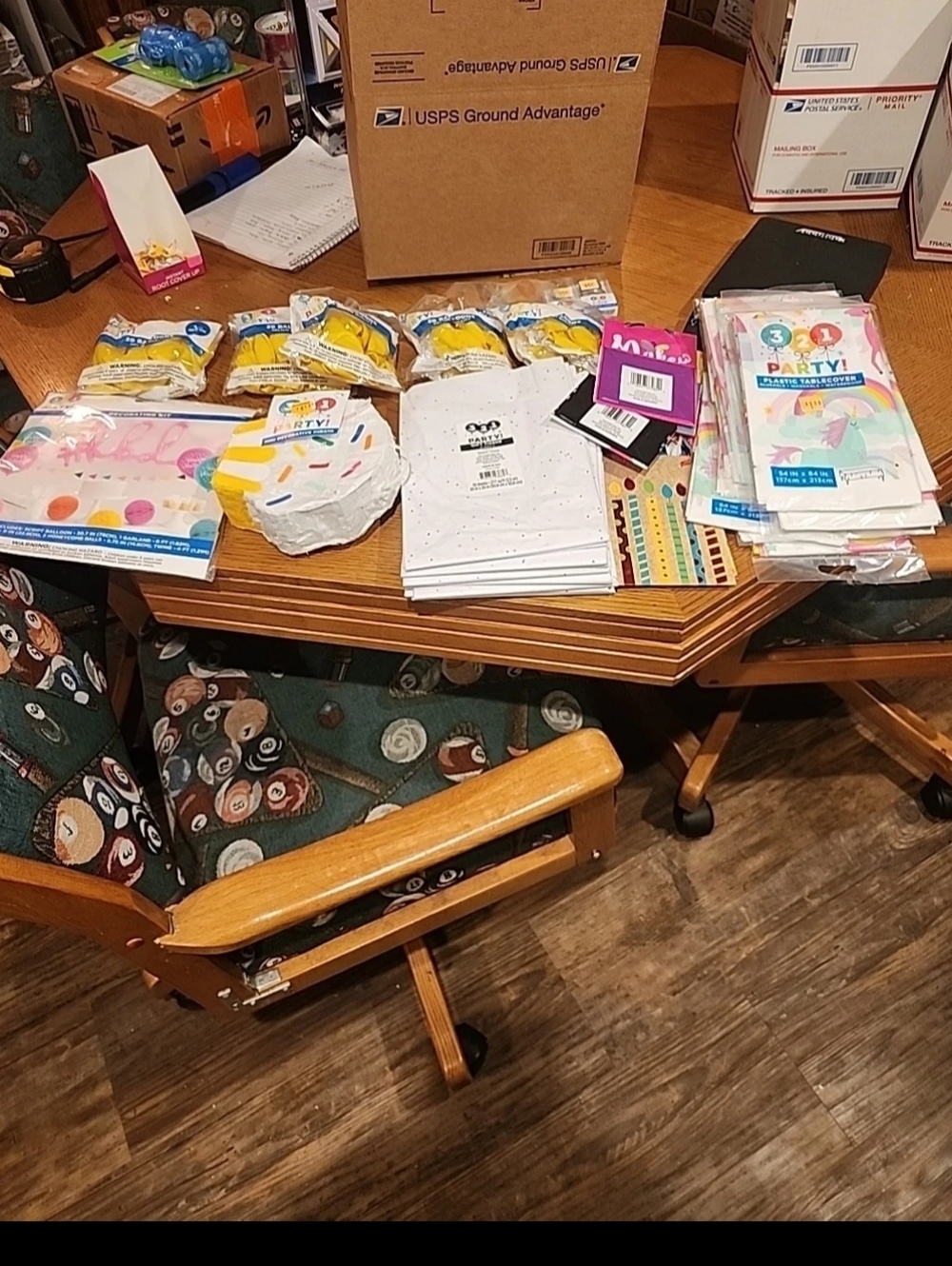 Birthday Party Lot. Tissue, Gift Bags, Decorating Kit,  Mini Pinata, Table Cover